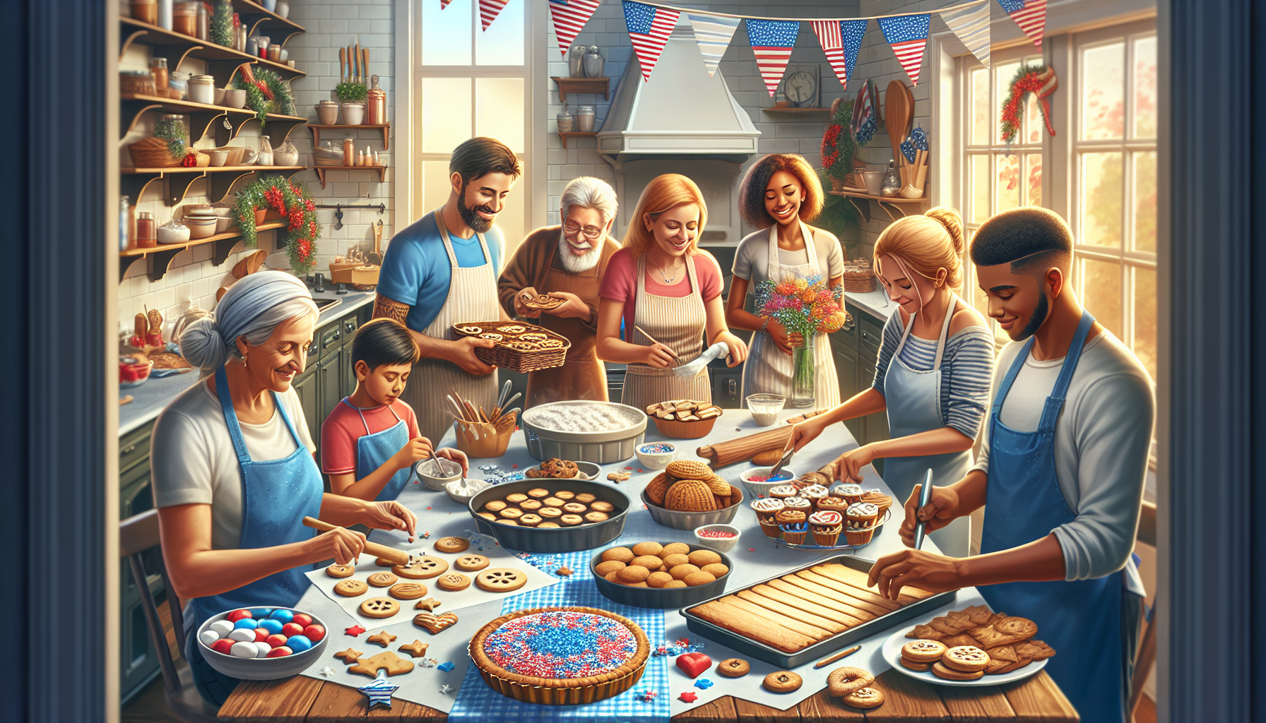 Delicious holiday cookies and baked goods arranged on festive plates